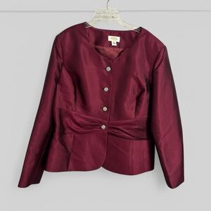 Talbot's Stunning Shimmer Fancy button down jacket wedding size 18